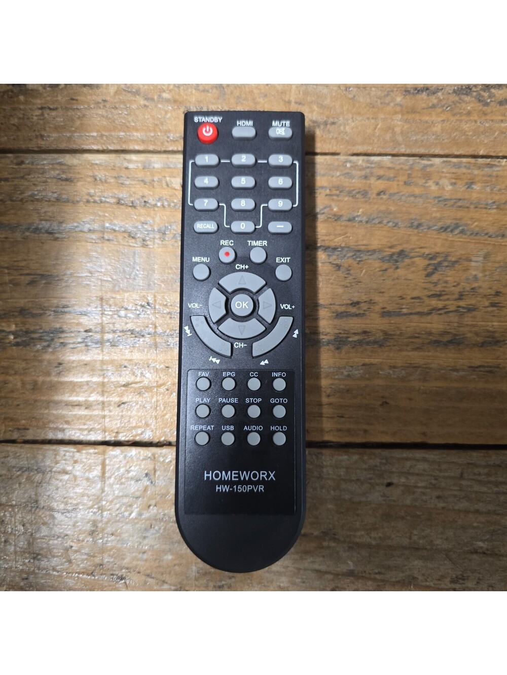 Homeworx HW-150PVR Replacement Remote Control for Media Player Tested Works